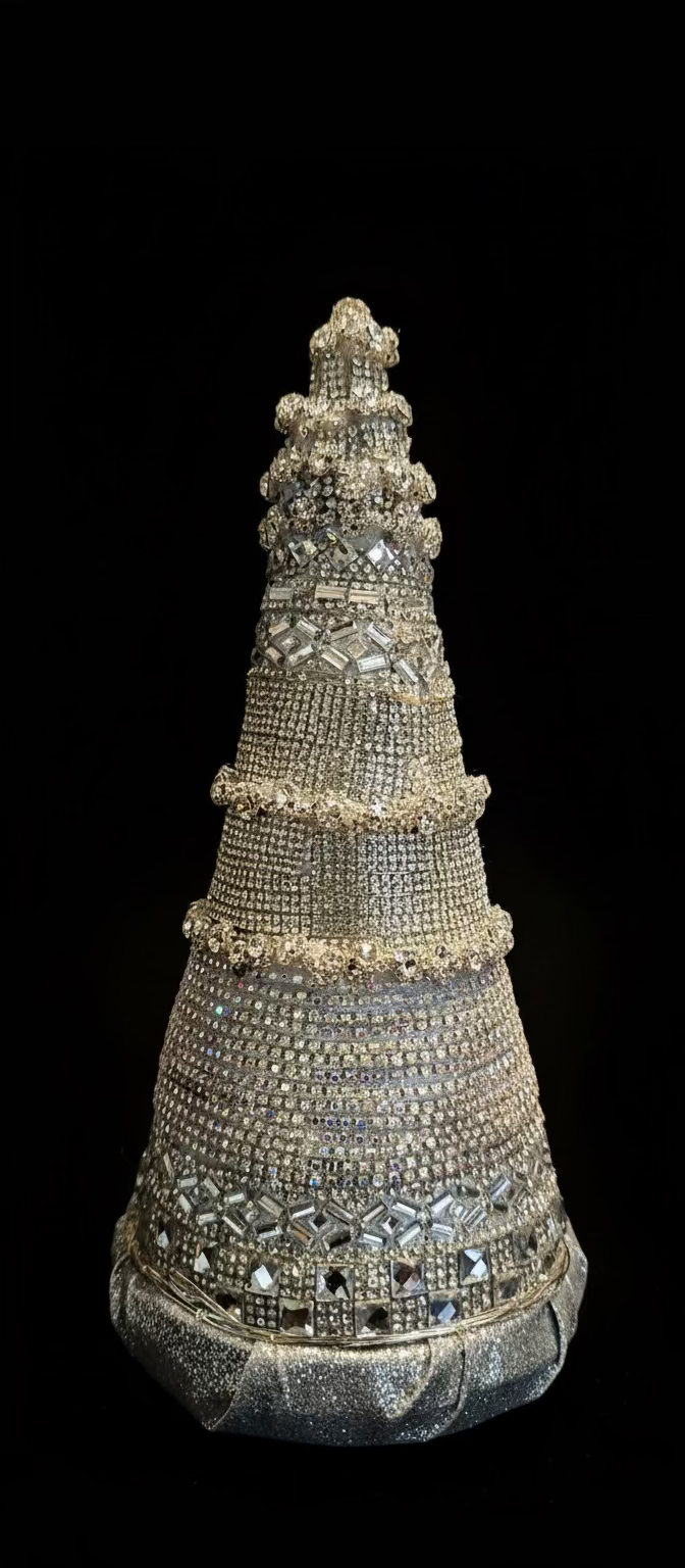 Handmade jewel chrisrmas trees