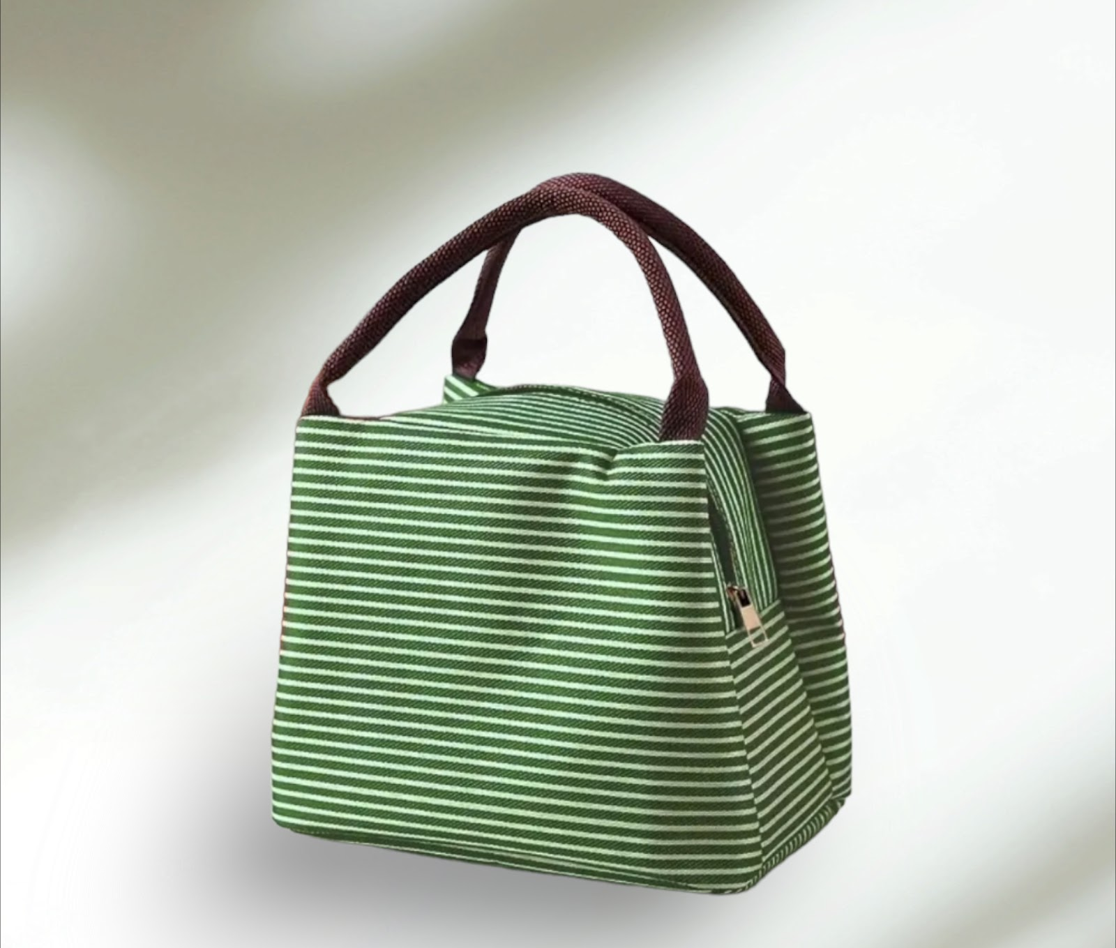 Small Striped Lunch Bag with Reusable Juice Pouches – Colorful, Eco‑Friendly Lunch Set