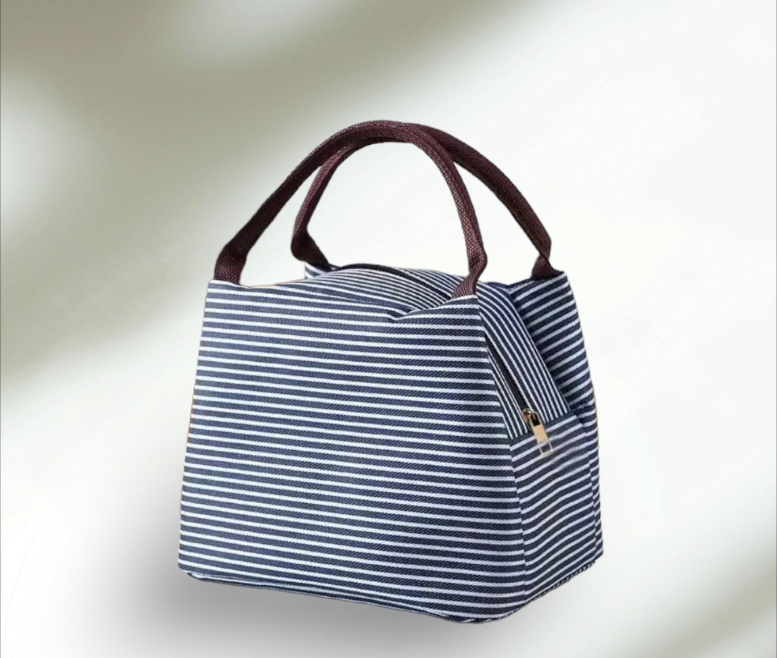 Small Striped Lunch Bag with Reusable Juice Pouches – Colorful, Eco‑Friendly Lunch Set