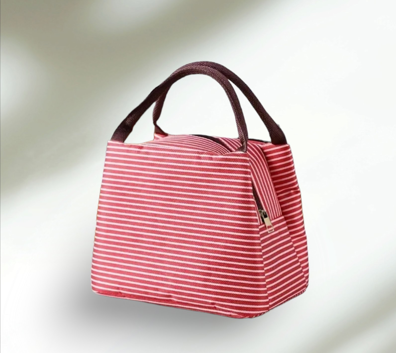 Small Striped Lunch Bag with Reusable Juice Pouches – Colorful, Eco‑Friendly Lunch Set